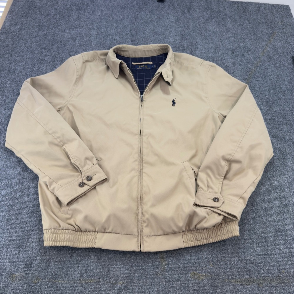 Polo Ralph Lauren Harrington Jacket Windbreaker Tan Size L